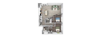 The Sheffield B2 2 bed 2 bath 3D