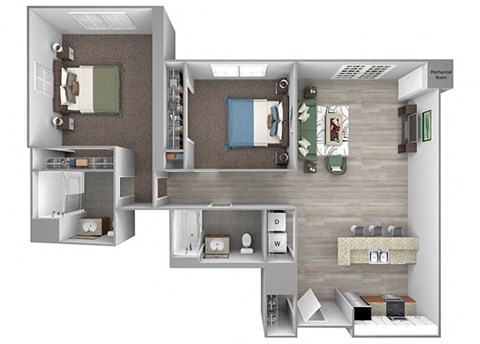 The Sheffield B5 2 bed 2 bath 3D