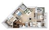 Parc at Grandview floor plan B5 Steele - 2 bed 2 bath - 3D