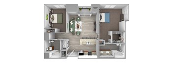 The Sheffield B7 2 bed 2 bath 3D