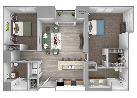 The Sheffield B8 2 bed 2 bath 3D