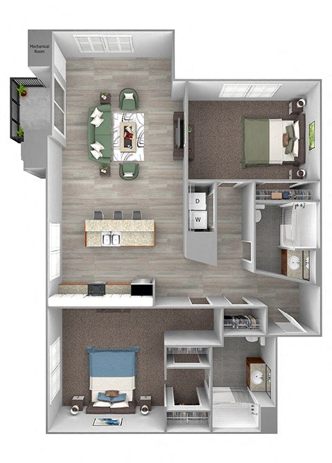 The Sheffield B9 2 bed 2 bath 3D