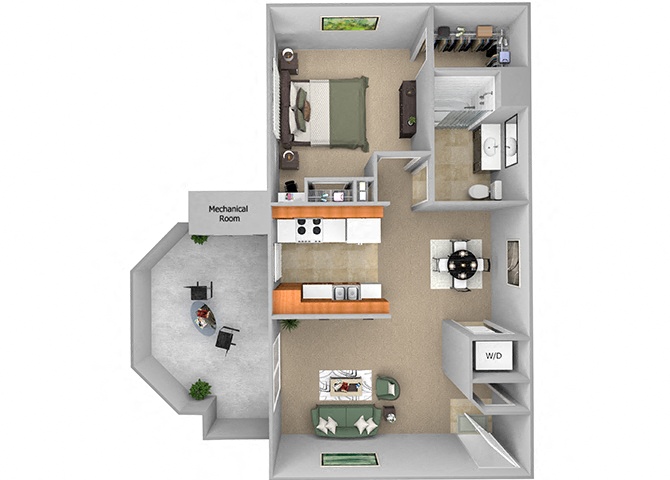 Barton Vineyard - A1 (Bordeaux) - 1 bedroom and 1 bath - 2D