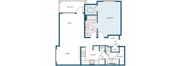 The Oaks at Johns Creek - A1 - 1 bed - 1 bath