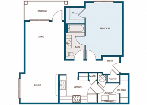 The Oaks at Johns Creek - A1 - 1 bed - 1 bath