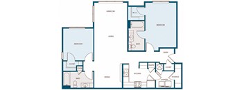 The Oaks at Johns Creek - B1s - 2 bed - 2 bath