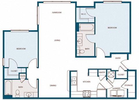 The Oaks at Johns Creek - B1s - 2 bed - 2 bath