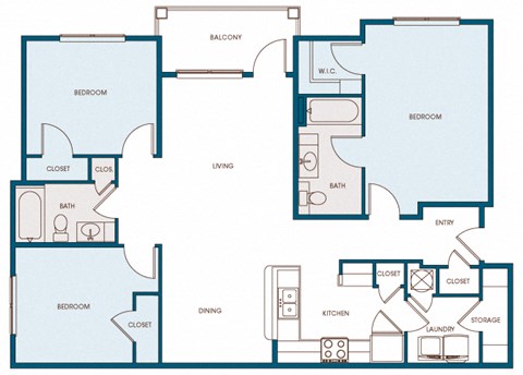 The Oaks of John Creek - C1 - 3 bedroom - 2 bath