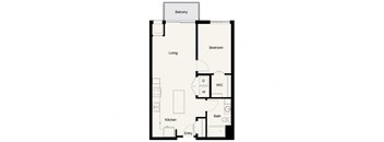 A02 - 1Bed 1Bath - Onyx Edina - 2D