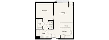 A03 - 1Bed 1Bath - Onyx Edina - 2D