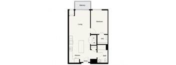 A04 - 1Bed 1Bath - Onyx Edina - 2D