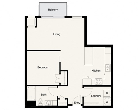 A08 - 1Bed 1Bath - Onyx Edina - 2D