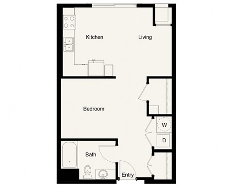 A_S2 - Studio 1Bath - Onyx Edina - 2D