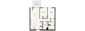 B01 - 2Bed 2Bath - Onyx Edina - 2D