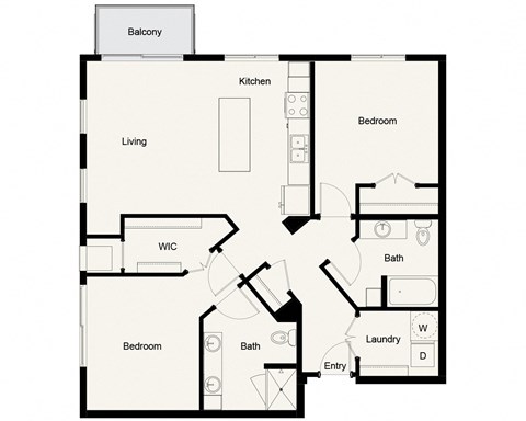 B03 - 2Bed 2Bath - Onyx Edina - 2D