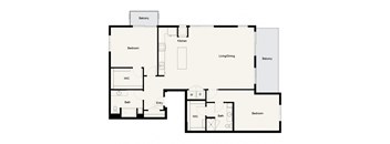B08 - 2Bed 2Bath - Onyx Edina - 2D