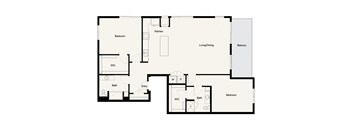 B10 - 2Bed 2Bath - Onyx Edina - 2D