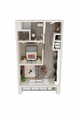 A0a - 0Bed 1Bath - 620SF