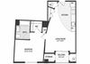 The Sheffield SoNo 1-bedroom A1 floor plan