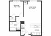 The Sheffield SoNo 1-bedroom A3 floor plan