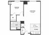 The Sheffield SoNo 1-bedroom A5 floor plan