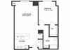 The Sheffield SoNo 1-bedroom A6 floor plan