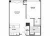 The Sheffield SoNo 1-bedroom A11 floor plan