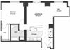 The Sheffield SoNo 1-bedroom A14 floor plan