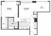 The Sheffield SoNo 1-bedroom A16 floor plan