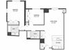 The Sheffield SoNo 2-bedroom B1 floor plan