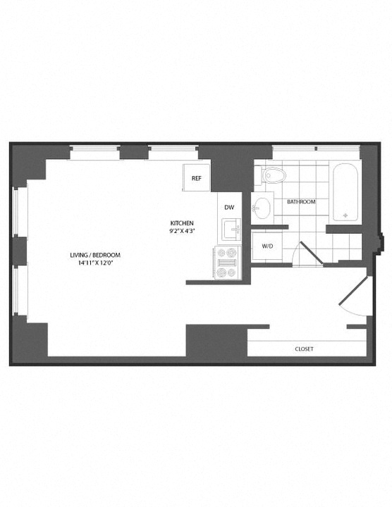 Studio A - The Republic Apartments - 2D