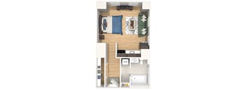 A02 - The Republic Apartments - 3D floor plan
