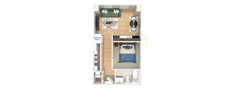 A8 - The Republic - 3D floor plan