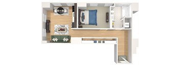 A14 - The Republic - 3D floor plan