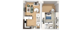 A18 - The Republic - 3D floor plan