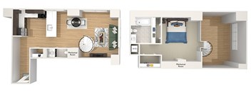 A22 - The Republic - 3D floor plan