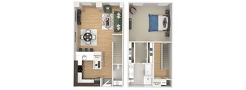 A23 - The Republic - 3D floor plan