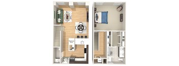 A24 - The Republic - 3D floor plan