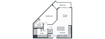A2 - 1 bedroom 1 bathroom - 2D - The Remy