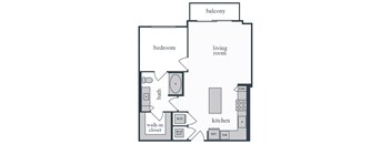 A3 - 1 bedroom 1 bathroom - 2D - The Remy