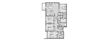 a floor plan of a modern apartment building