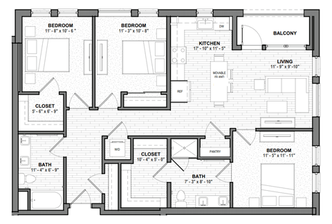 a floor plan of a house