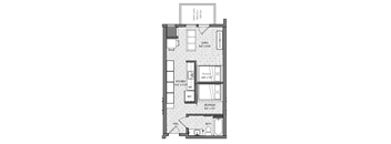 floor plan of the upper level of the modern apartment