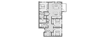 a floor plan of a modern house