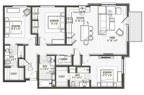 a floor plan of a house