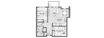 floor plan of the upper level of an apartment building