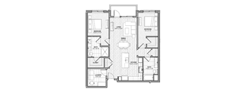 a blueprint of a floor plan of a house