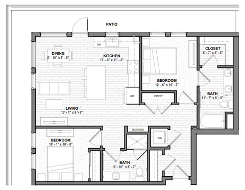 a floor plan of a bedroom house