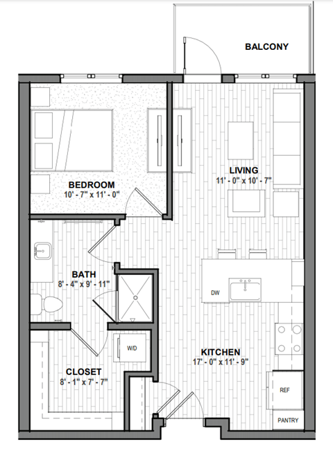 bedroom floor plan an in 2d