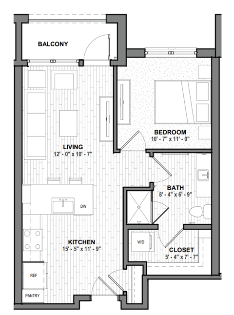 bedroom floor plan an in 2d